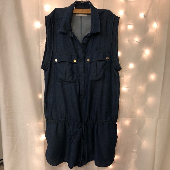 2[7ForAllMankind] New! Denim romper drawstring - Picture 2 of 8